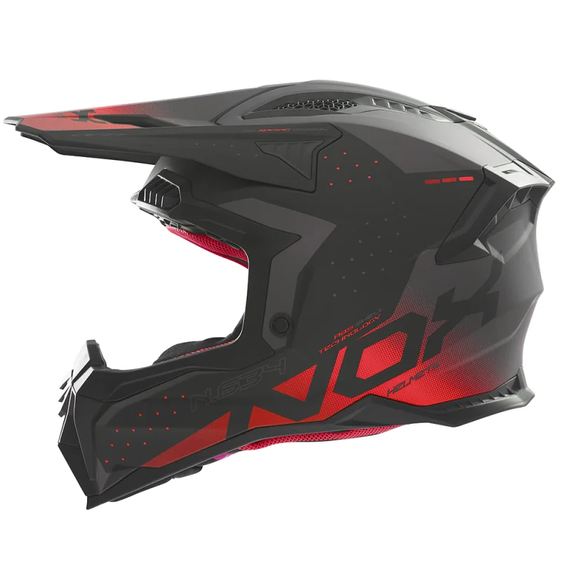 Motokrosová helma NOX N634 MX Gradiant (černá/červená) mat