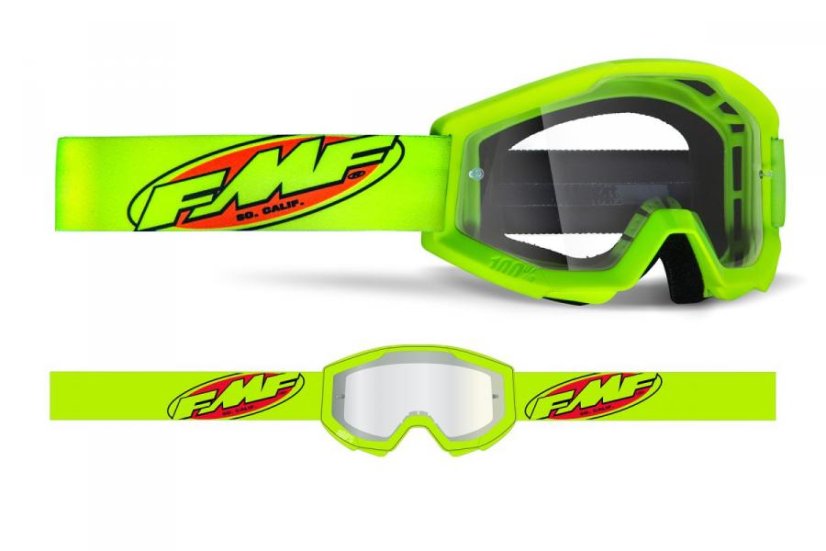 Powercore motokrosové brýle žluté neon/čiré