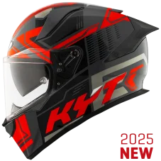 Moto přilba KYT R2R Octane (černá/šedá/červená) lesklá