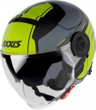 Moto Jet přilba AXXIS Raven Milano (černá/žlutá fluo)