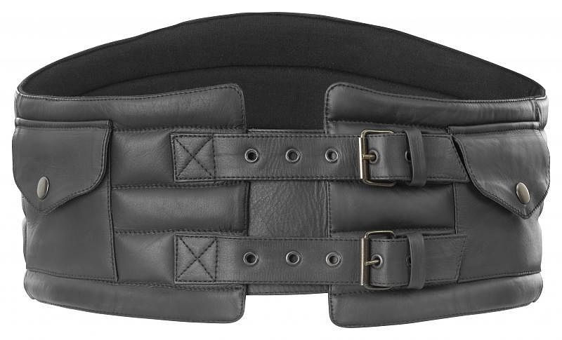 Ledvinový pás kožený Büse Classic (černý)