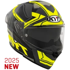 Moto přilba KYT R2R Octane (černá/šedá/žlutá) matná