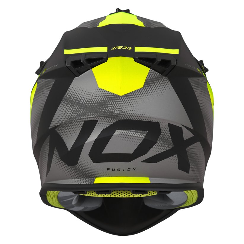 Motokrosová helma NOX N633 MX Fusion (černá/žlutá neon) mat