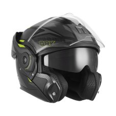 Překlopná přilba na motorku NOX PREMIUM SPINNER ARK (matná černá/žlutá fluo)