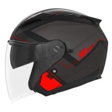 Moto přilba NOX N129 TRIOM (matná černá/červená)
