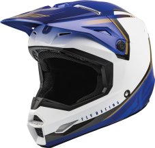 Moto přilba KINETIC VISION, FLY RACING - USA (bílá/modrá)
