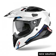 Enduro helma na motorku AIROH COMMANDER FACTOR, AIROH (lesklá bílá) 2023