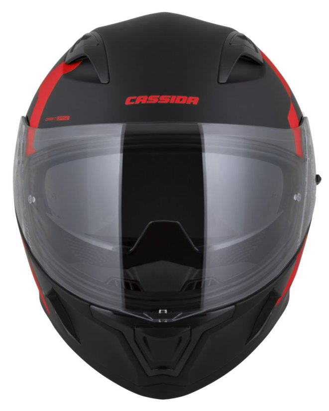 Moto přilba CASSIDA Orbit Grind (černá/červená) matná