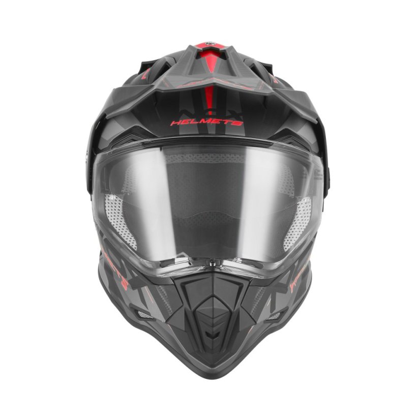 Moto přilba NOX N312 Track (černá matná/červená) 2026