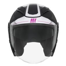 Moto přilba NOX N129 TRIOM Lady (matná černá/bílá/růžová)