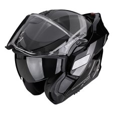 Překlopná přilba na motorku SCORPION EXO-TECH II Markus (černá/stříbrná)