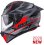 Moto přilba KYT R2R Parsec (šedá/červená)