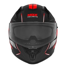Přilba na motorku NOX N401 XENO (černá matná/červená)