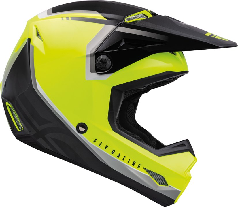 Moto přilba KINETIC VISION, FLY RACING - USA (žlutá fluo/černá)