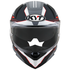 Moto přilba KYT R2R LED (černá/šedá/červená)