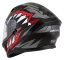 Moto přilba CASSIDA Orbit StriX (černá/šedá/červená/bílá) matná