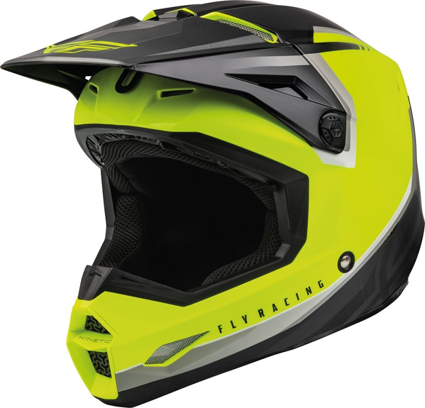 Moto přilba KINETIC VISION, FLY RACING - USA (žlutá fluo/černá)