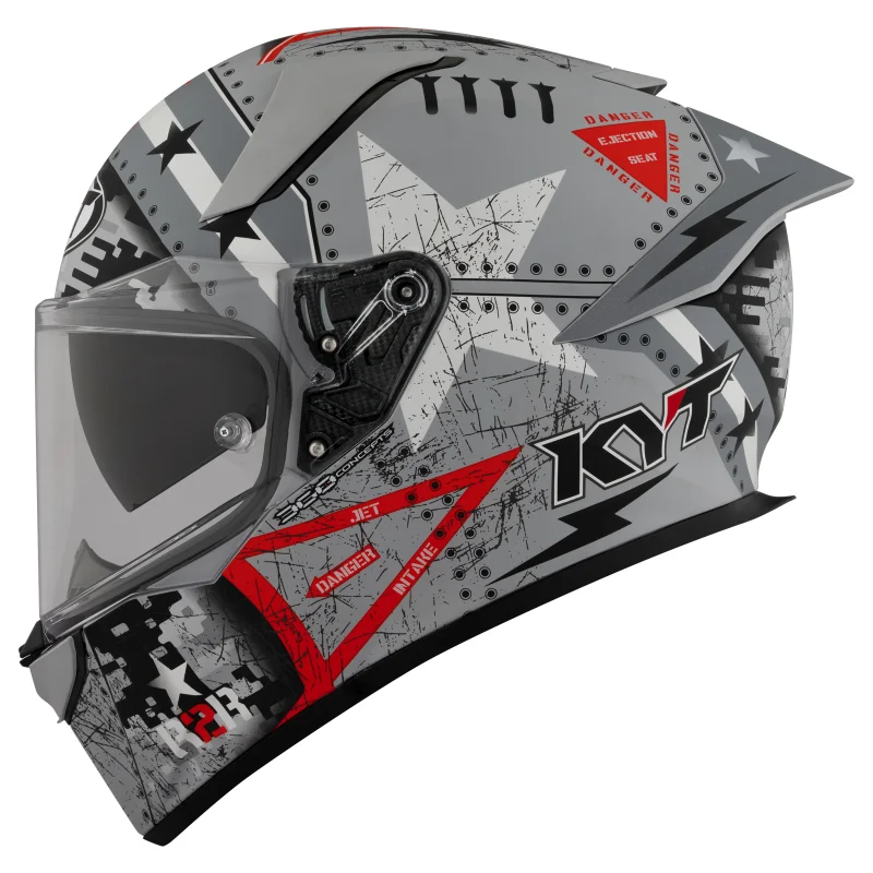 Moto přilba KYT R2R Assault (šedá)