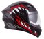 Moto přilba CASSIDA Orbit StriX (černá/šedá/červená/bílá) matná
