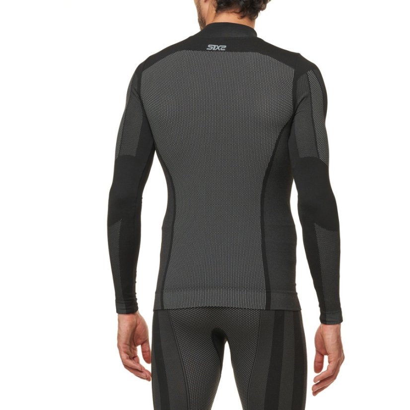 SIX2 TS3 V2 funkční triko dl. rukáv s rolákem (carbon černá) UNISEX