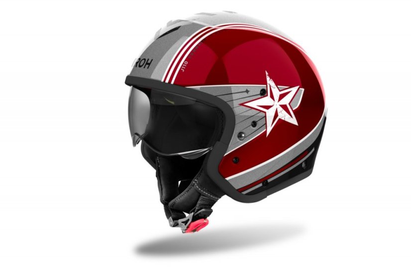 Moto přilba AIROH J110 Command (lesklá rudá)